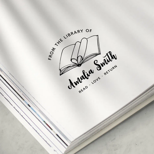self-inking book stamp