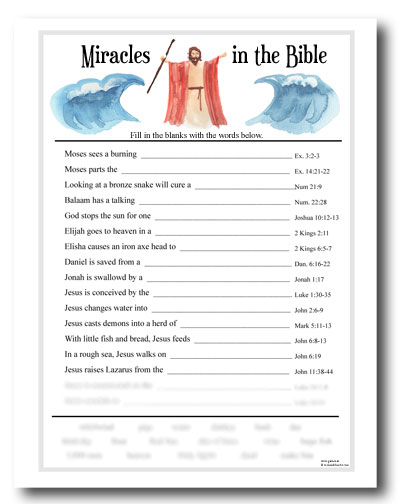 "Bible Miracles" instant download Bible game