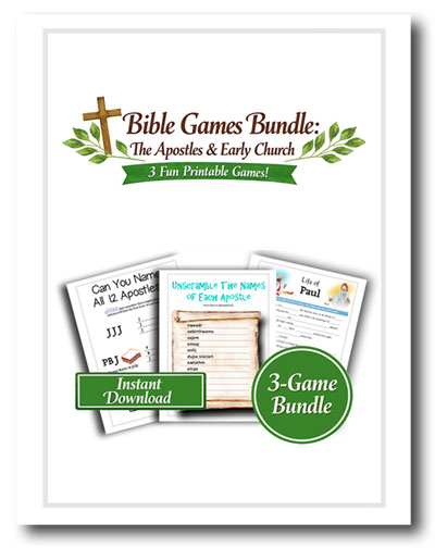 "Bible Bundle Apostles" instant download Bible games