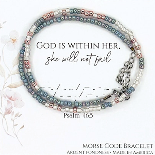 women morse code faith bracelet