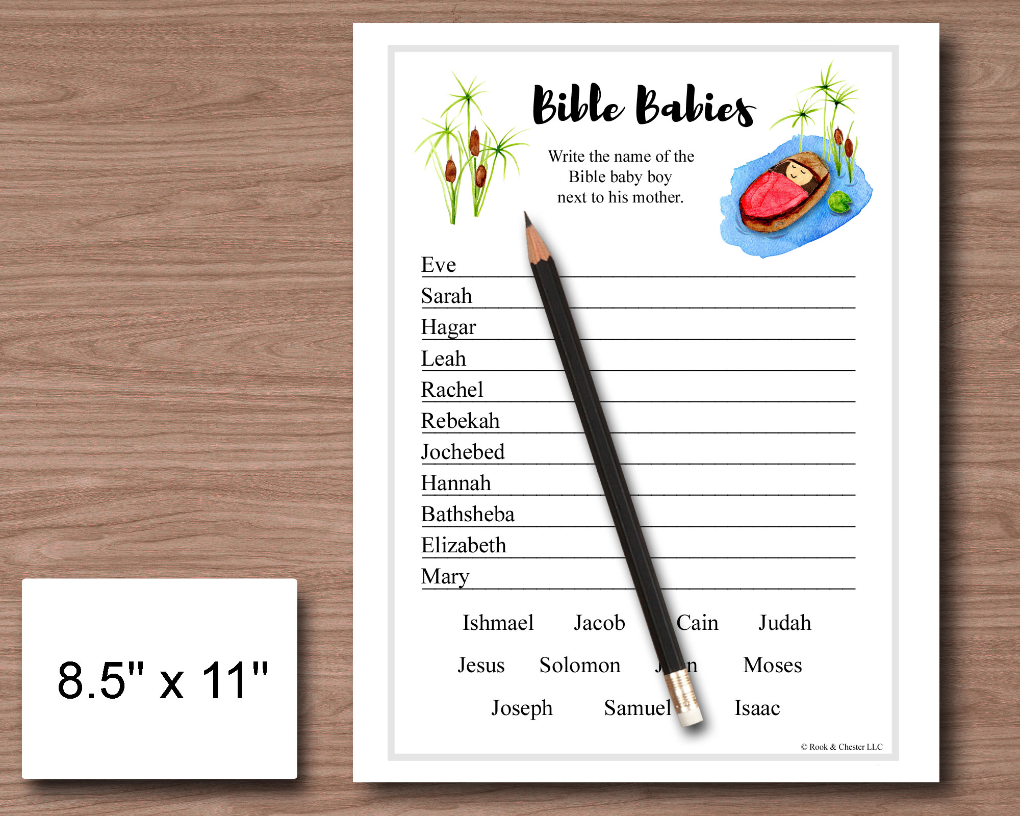 instant download Bible game "Bible Babies"