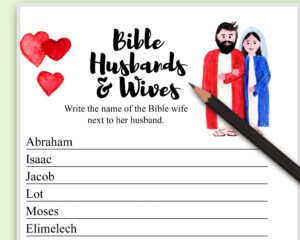 instant download Bible game "Bible Husbands & Wives"