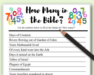 instant download Bible game "How Many In The Bible?"