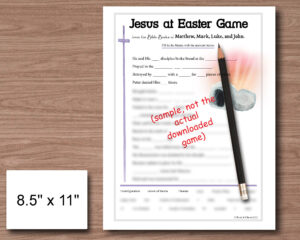instant download Bible game "Jesus At Easter"