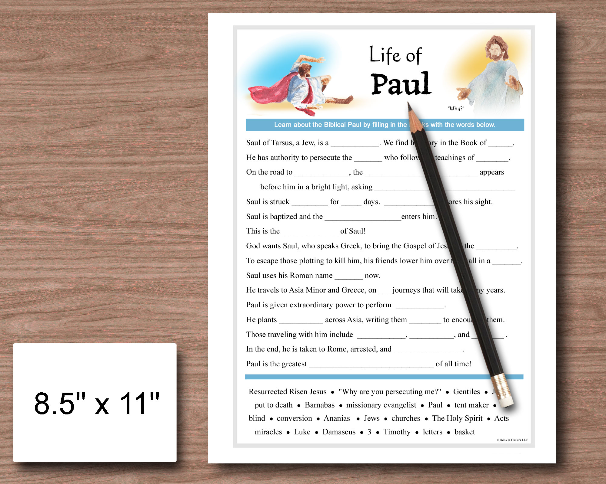 Bible Game Instant Download "Life of Paul"