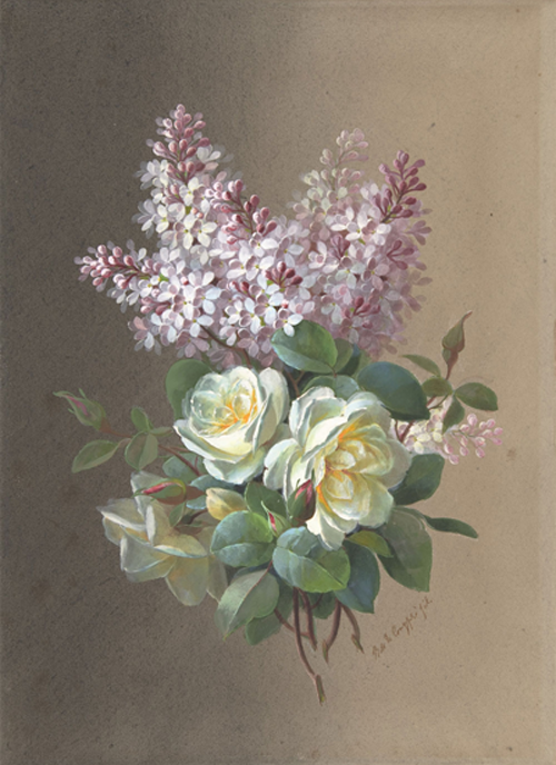 Paul de Longpré "Roses and Lilacs"