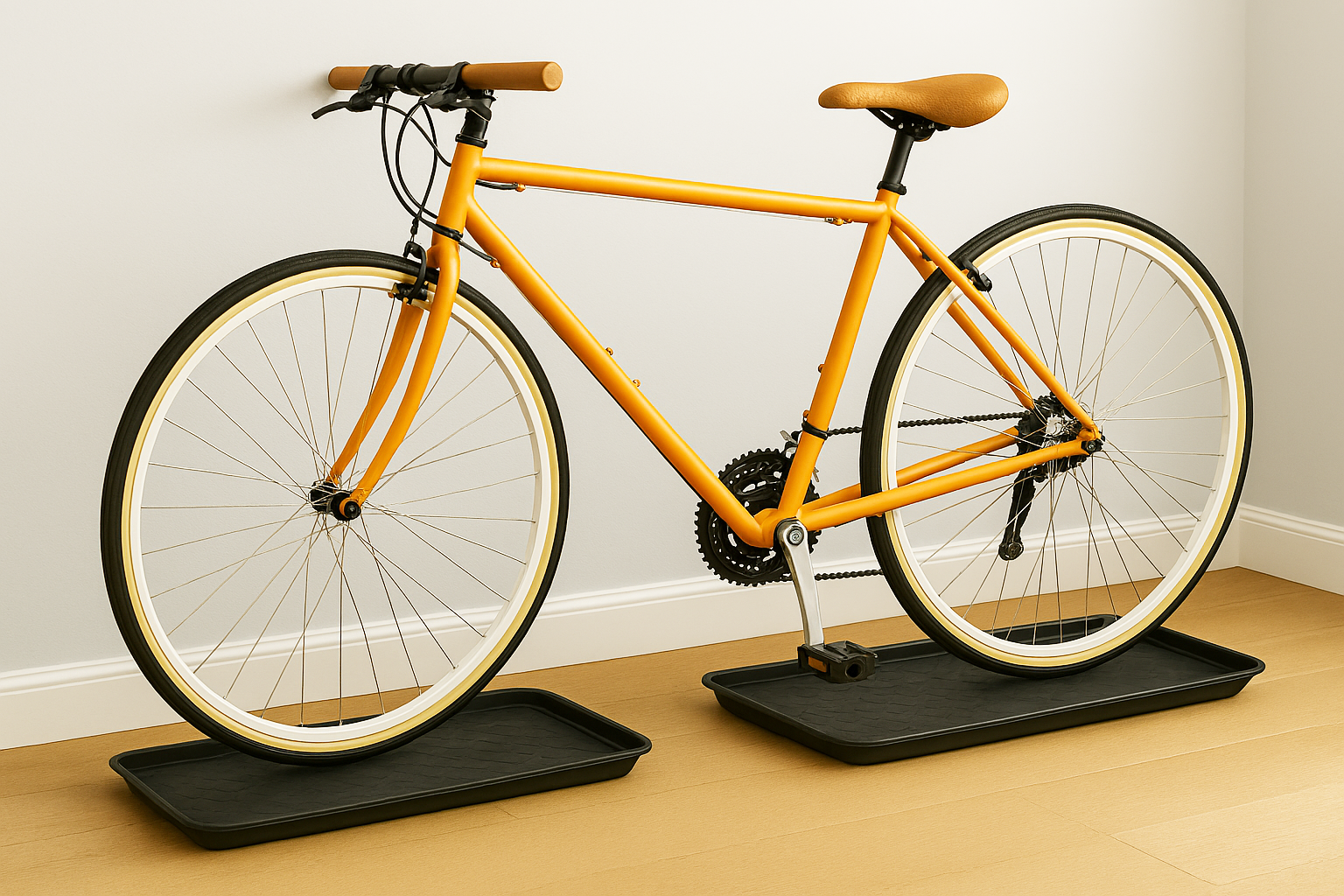 bicycle on boot trays